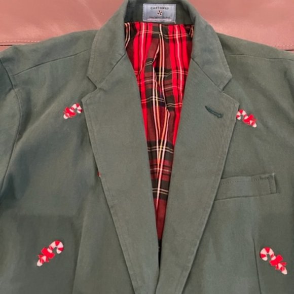 Men's Holiday Blazer with Candy Canes - Picture 5 of 5